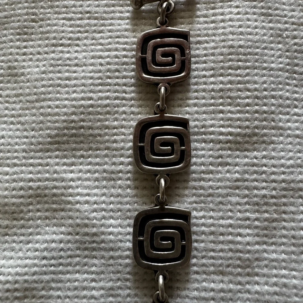 Sterling Silver Spiral Link Bracelet - Picture 1 of 6